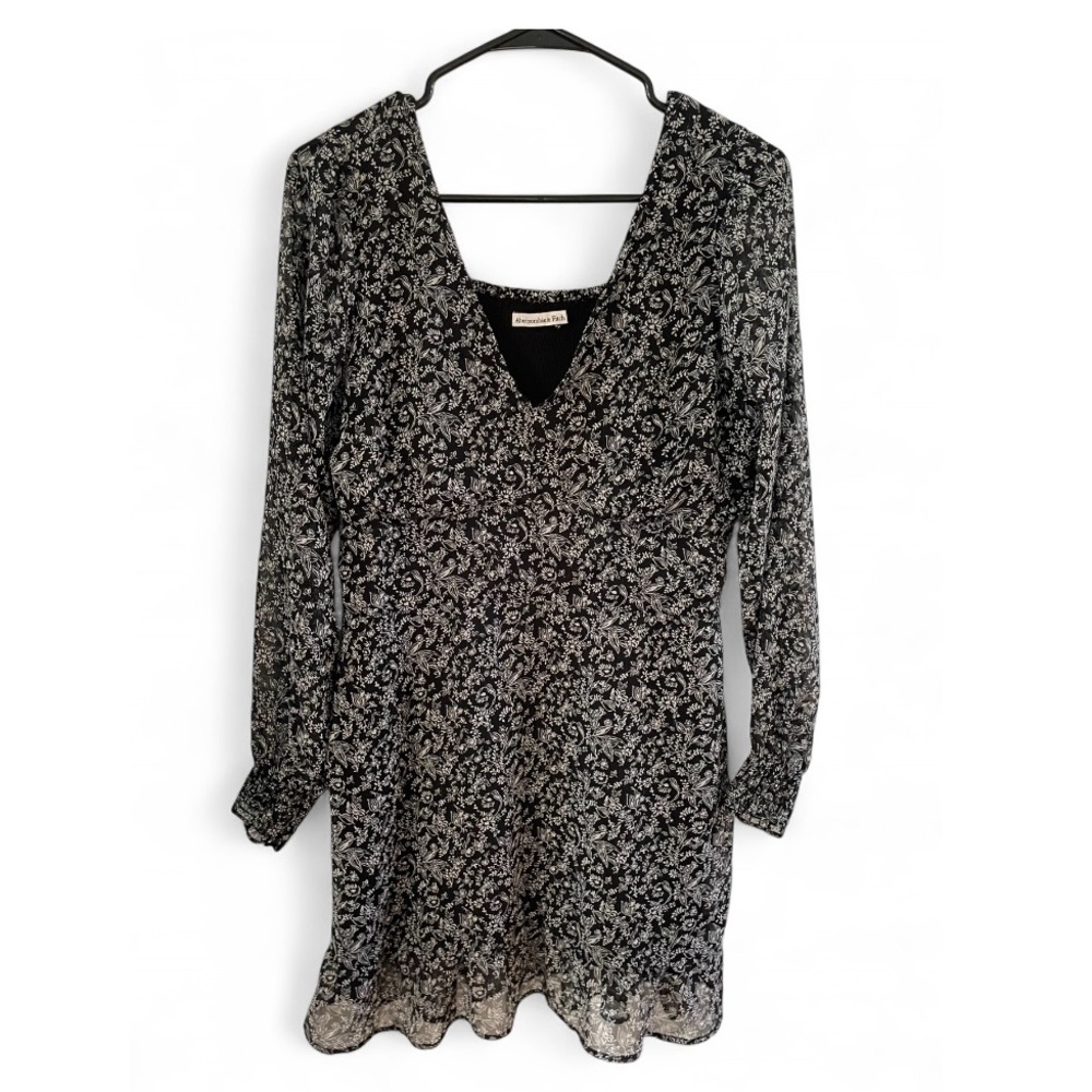 Abercrombie & Fitch Black and White Patterned Dress